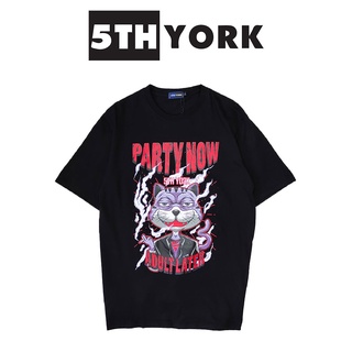 เสื้อยืดขายดีPARTY NOW ADULT LATER Street WearS-3XL