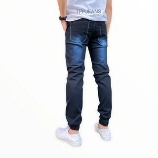 JEANSEXPRESS MidnightBlue jogger jeans จ้อกเกอร์ยีนส์ขาจั้ม สีมิดไนท์บลู เอวยางมีเชือก ผ้ายืด สวมใส่สบาย Size 28-54
