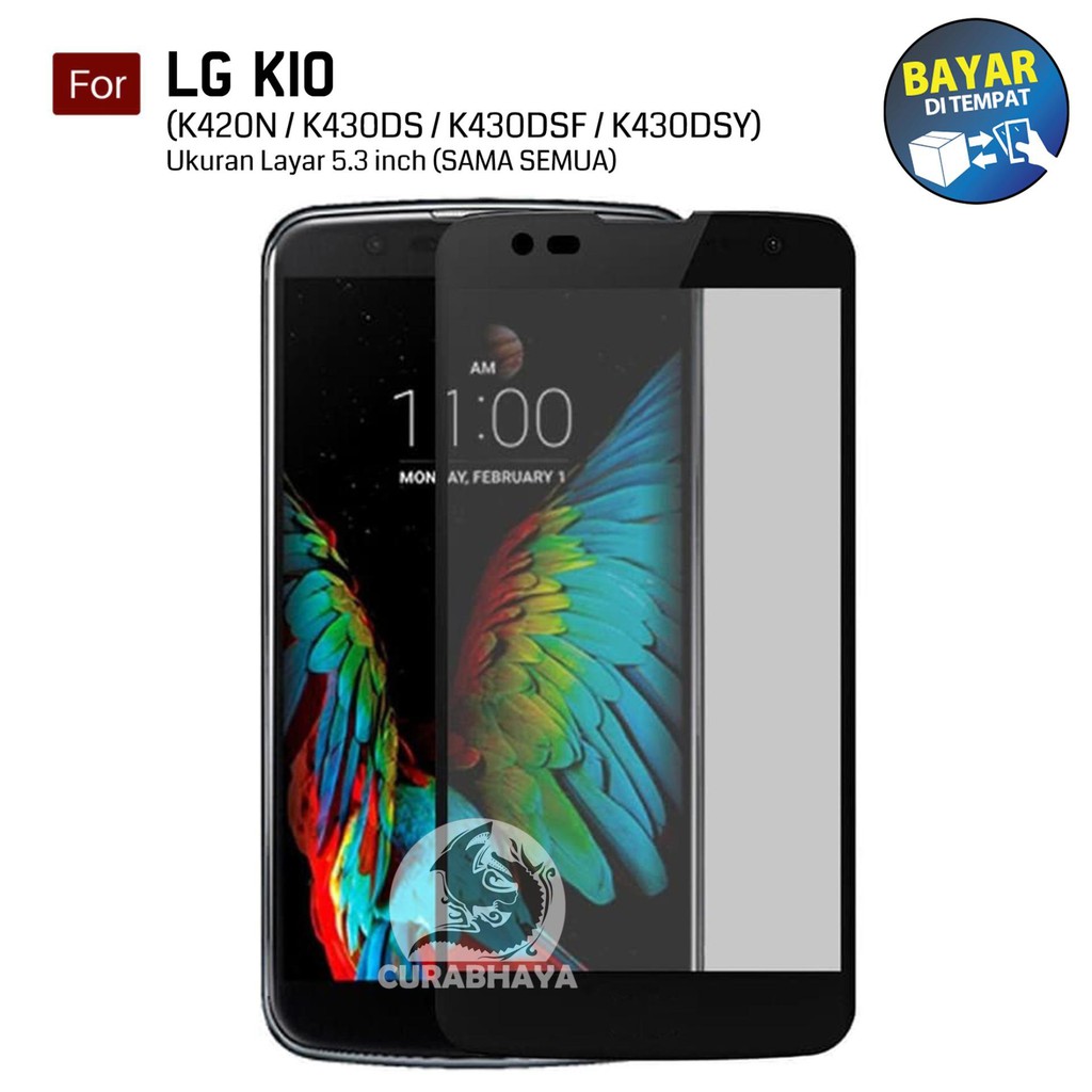 กระจกนิรภัยคลุมทั้งหมดสําหรับ LG K10 "เก่า" / K420N / K430DS / K430DSF / K430DSY / Dual Curved Edge