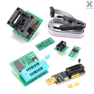 [Toolhelper] ชุดโปรแกรมเมอร์ USB พร้อมคลิป SOP8 EEPROM Burner BIOS Flasher SPI Flash Programmer Kit พร้อมอะแดปเตอร์ 1.8V และ 150mil