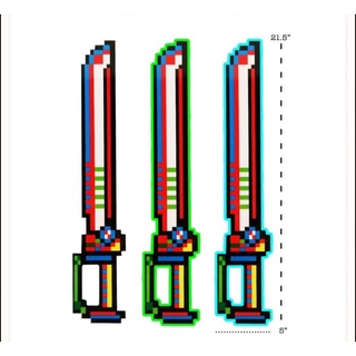 ซื้อ1ฟรี1คับของเล่นเด็กแท่งดาบพลาสติกการ์ตูนมายคราฟมีไฟมีเสียง