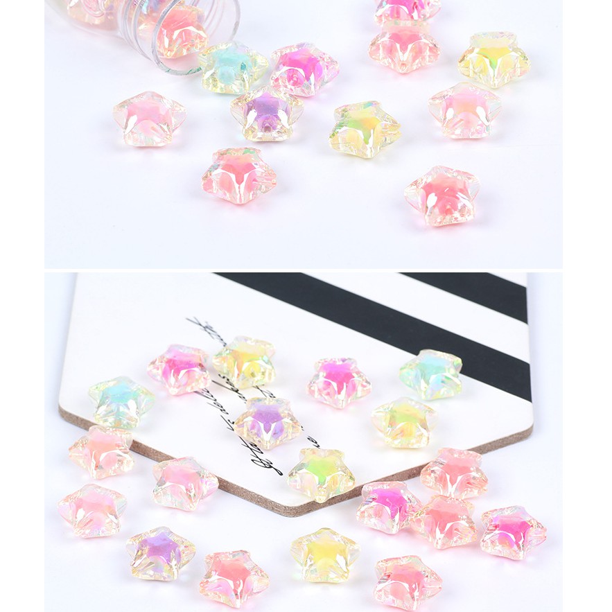 ชุดลูกปัดเจาะห้าแฉก หลากสีสัน สําหรับทําเครื่องประดับ DIY 10 ชิ้น - รูปที่ 6
