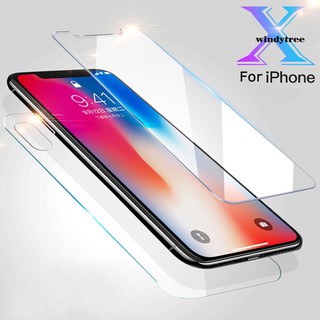 W &amp; T ฟิล์มกระจกนิรภัยกันรอยหน้าหลังสําหรับ Iphone 7 8 Plus X Xr Xs Max