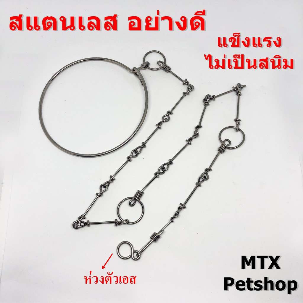 โซ่ขานก สแตนเลส แบบยาว // มีห่วงข้อขา ตัวเอส พร้อมกับโซ่