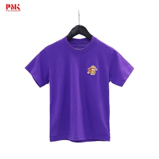 เสื้อยืดเด็ก ใส่สบาย ทนทาน Cotton100% สีม่วง TS0112 - PMK Polomaker