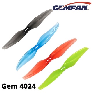 Gemfan Hurricane 4024 ใบพัด PC 2 ใบพัด 4 นิ้ว สําหรับโดรนบังคับ 1408-1506 FPV Gem4024 4 คู่