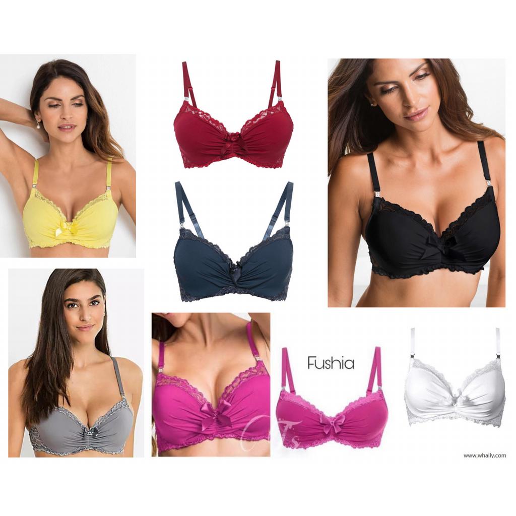 [อัปเดต!!] BODYFLIRT BY BONPRIX BRA LACE WRINKLE FRONT BRA SIZE 44E (E100) - FULL CUP BRA
