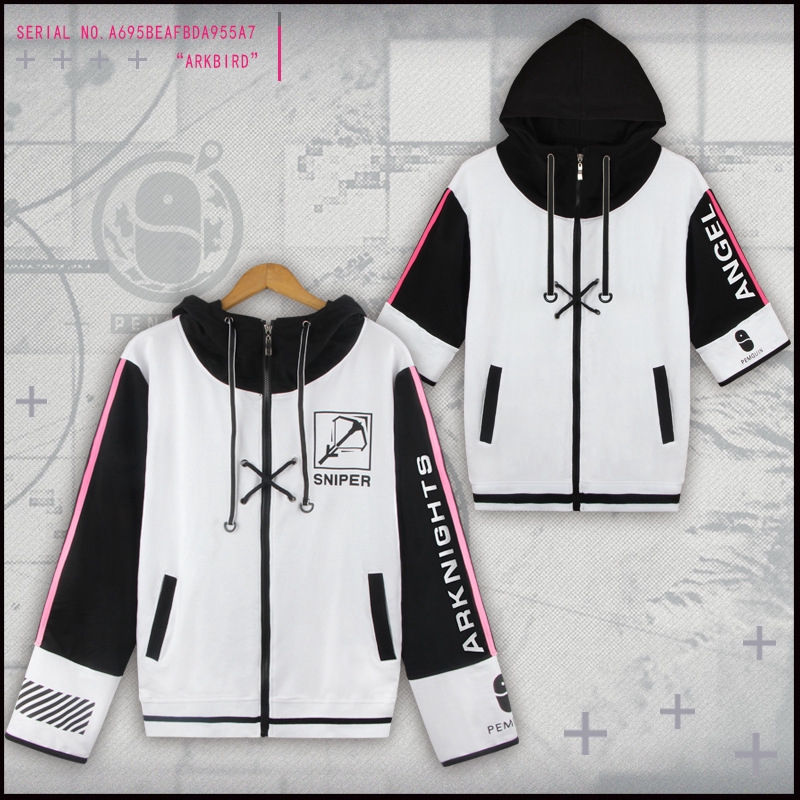 Ins Fashion Trend Anime Arknights Exusiai Cosplay Costume Coat Hoodie