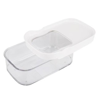 กล่องอาหารเหลี่ยมฝาสไลด์ LOC-TITE 0.5 ลิตร สีขาว ที่ใส่อาหาร Kitchen Food Containers