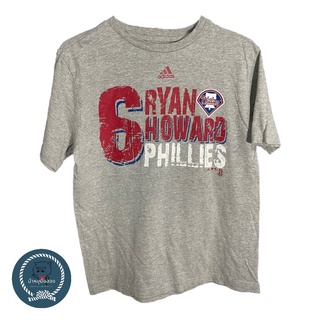 📌เสื้อยืดสกรีนสวยๆ 🌈Ryan Howard Phillies สีเทาอ่อน