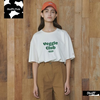 [Stoffs Pick from Korea] CMNZ VEGGIE CLUB SS Cotton 100% T-shirt_2Colors, Cream, Navy_Unisex, Loose Fit, Over fit_Design from Korea