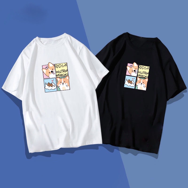 เสื้อทีเชิร์ตเสื้อยืดคอกลมแฟชั่นSportขาว-ดำ พร้อมส่ง T-467