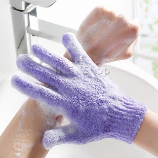 ถุงมืออาบน้ำ ถุงมือขัดผิวอาบน้ำ ขจัดเซลล์ผิวเก่า พร้อมส่ง Glove-style bath towel