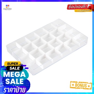 กล่องแบ่งช่อง 24 ช่อง STACKO TLV606 16.3x24.6x2.9 ซม. สีใส24 COMPARTMENT BOX STACKO TLV606 16.3X24.6X2.9CM CLEAR