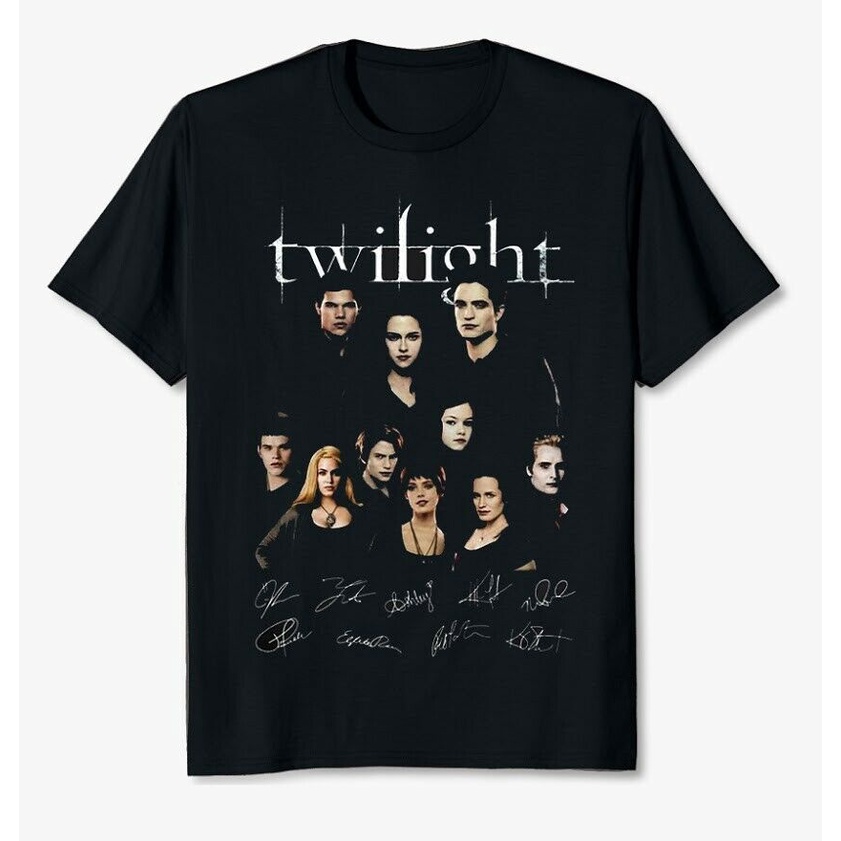 The Twilight Cast ลงนาม Edward Cullen Bella Swan บุคลิกภาพ Prnited เสื้อยืดผู้ชาย/คู่วันวาเลนไทน์