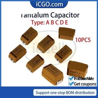 ตัวเก็บประจุแบบ E Smd Tantalum Capacitor 10 Uf 47 Uf 100 Uf 220 Uf 330 Uf 470 Uf 680 Uf 1000 Uf Tantalum ตัวเก็บประจุ 6 . 3 V 16 V 35 V 50v