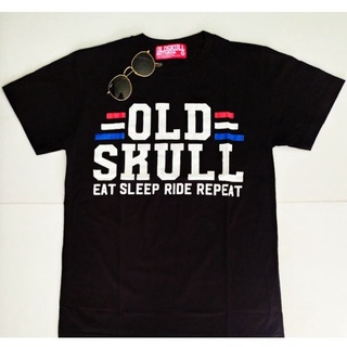 เสื้อยืด Oldskull ใส่สบาย ลาย EAT SLEEP