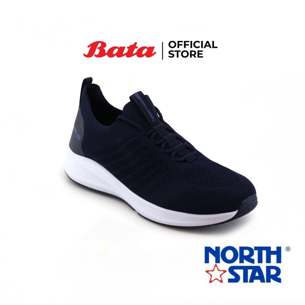 Bata บาจา ยี่ห้อ North Star รองเท้าสนีคเกอร์แบบสวม ผ้าใบออกกำลังกาย รองรับน้ำหนักเท้าได้ดี สำหรับผู้ชาย รุ่น Andre สีน้ำเงิน 8809007
