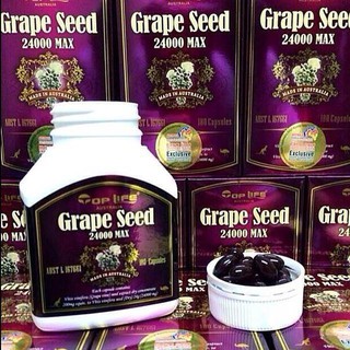 สารสกัดจากเมล็ดองุ่น (Grape Seed Extract) 24000 max toplife  180 เม็ด