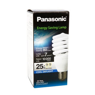 Panasonic หลอดไฟอีโคสไปรัล CoolDaylight 25w Panasonic EFDHV25D65T (8887549517716)