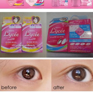 ROHTO LYCEE Contact eyedrops 8 ml, แบบธรรมดาและ ใส่คอนแทค