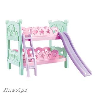 Bunk Bed Stairs Slide Set Baby Doll Supplies for MellChan Doll Toy Decor