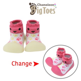 (NEW) Chameleon Bigtoes รองเท้าเปลี่ยนสีได้ รองเท้าเด็กหัดเดิน รองเท้าเด็กผู้หญิง ลาย MAEW (Size 11.5 12.5 13.5cm)