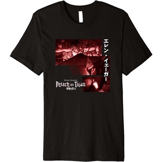 เสื้อยืดโอเวอร์ไซส์เสื้อยืด พิมพ์ลาย Attack on Titan Season 4 Eren Titan พรีเมี่ยมS-3XL