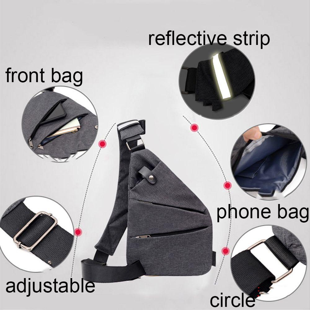 Uumir กระเป๋าสะพายไหล่จักรยานแบบพกพา Anti-theft Crossbody กันน้ํา