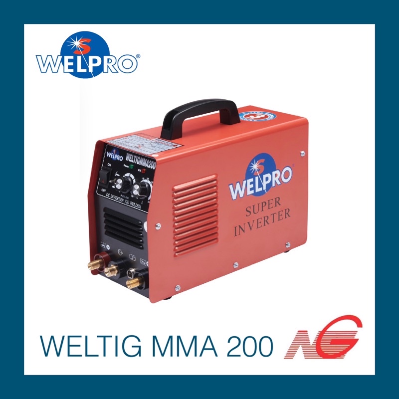 ตู้เชื่อม เครื่องเชื่อมอินเวอร์เตอร์ เวลโปร WELPRO รุ่น WELTIG MMA 200 เชื่อมทิก , เชื่อมอาร์กอน