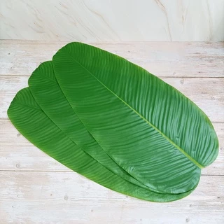 แผ่นรองจาน ใบตองจำลอง - ที่รองจาน ลายใบตอง สำหรับวางรองเป็นชั้นๆสำหรับผมไม้และผัก ผ้าปูโต๊ะ ผ้ารองจาน รองอาหาร