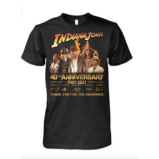 [S-5XL]เสื้อยืดลําลอง แขนสั้น พิมพ์ลาย Indiana Jones ครบรอบ 40 ปี Thank You เข้ากับทุกการแต่งกาย ของขวัญความทรงจํา สําหร