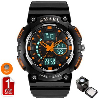 SMAEL นาฬิกาข้อมือผู้ชาย Sport Digital LED &amp; Analog รุ่น SM1539 (Black/Blue)