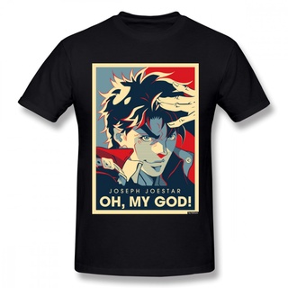 Jojo Bizarre Adventure Vintage Joestar Joseph Oh My God Letter Cool Tee Shirt Sports MenS T-ShirtS-5XL