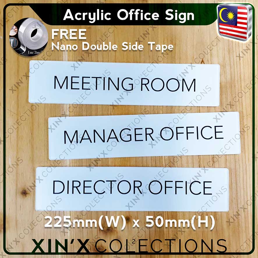 ป้ายอะคริลิคคุณภาพ Office Room Director Manager Meeting ROOM Sign