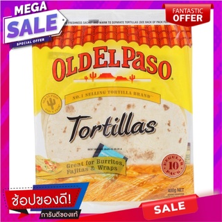 โอลด์เอลพาโซแผ่นแป้งเทอร์ทิลลาร์ 400กรัม Old El Paso Tortilla Sheet 400 grams