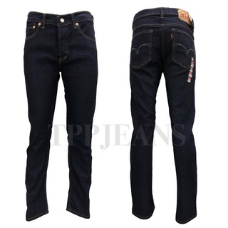 DarkBlue Slim LIVE Denim กางเกงยีนส์ชายทรงกระบอกเล็ก ผ้ายืด สีดาร์คบลู ทรงสวย ใส่สบาย Size 28-44