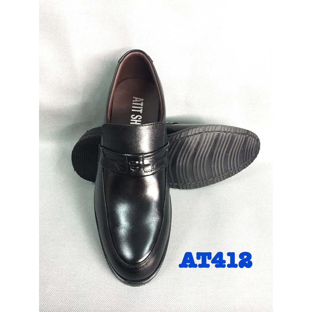รองเท้าคัชชู หนังวัวแท้ (หัวแหลม) รหัส AT412