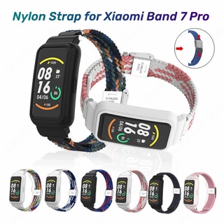 สายนาฬิกาข้อมือไนล่อนถัก ยืดหยุ่น สําหรับ xiaomi band 7 Pro xiaomi Mi band 7pro