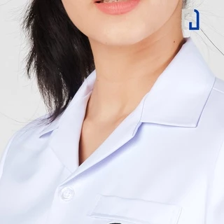(สะท้อนน้ำ) เสื้อกาวน์หญิงเภสัช กาวน์สั้น เเพทย์ พยาบาล