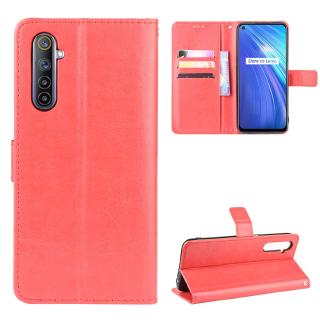 เคสโทรศัพท์หนัง PU ฝาพับ พร้อมช่องใส่บัตร และสายคล้อง หรูหรา สําหรับ Realme 6 Realme6