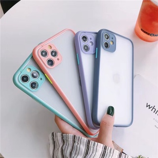 เคสขอบสีหลังด้าน มี4สี IPHONE i13proMax I13pro I13 I12 I12pro I12proMax i11promMax I13mini I12mini เคสกันกระแทก