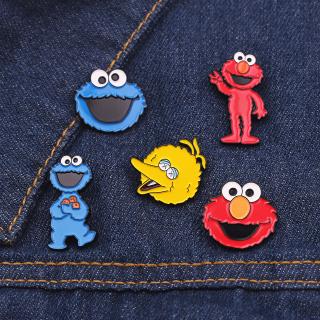 เข็มกลัดคอสเพลย์ อนิเมะ Sesame street Badge elmo Cookieie monster น่ารัก สําหรับเก็บสะสม