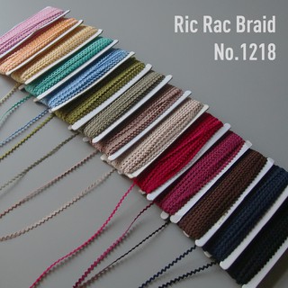 MOMOTARA No. 1218 เทปถัก Braid เทปถัก Braid ซิกแซก Ric Rac Braid ขนาด 0.4 CM ยาว 36 หลา