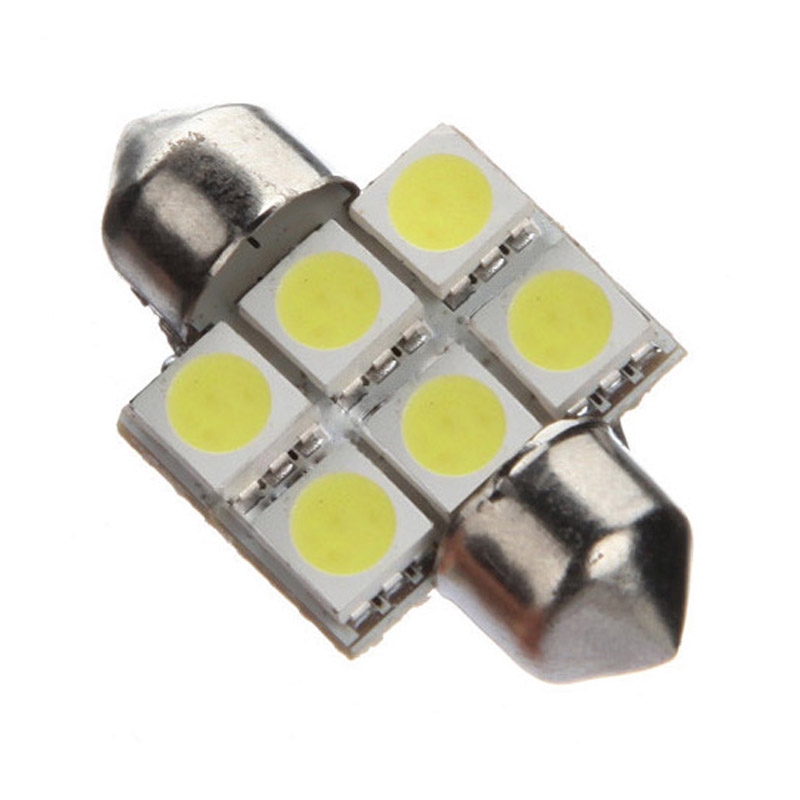 PA 4x LED 5050 3SMD Fuse Festoon Bulb Dome Interior Light & Car Auto - View #4