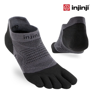 Injinji ถุงเท้าวิ่ง แยกนิ้ว RUN LW NO SHOW BLACK รุ่นวิ่งซ่อนข้อ สีดำ ของแท้