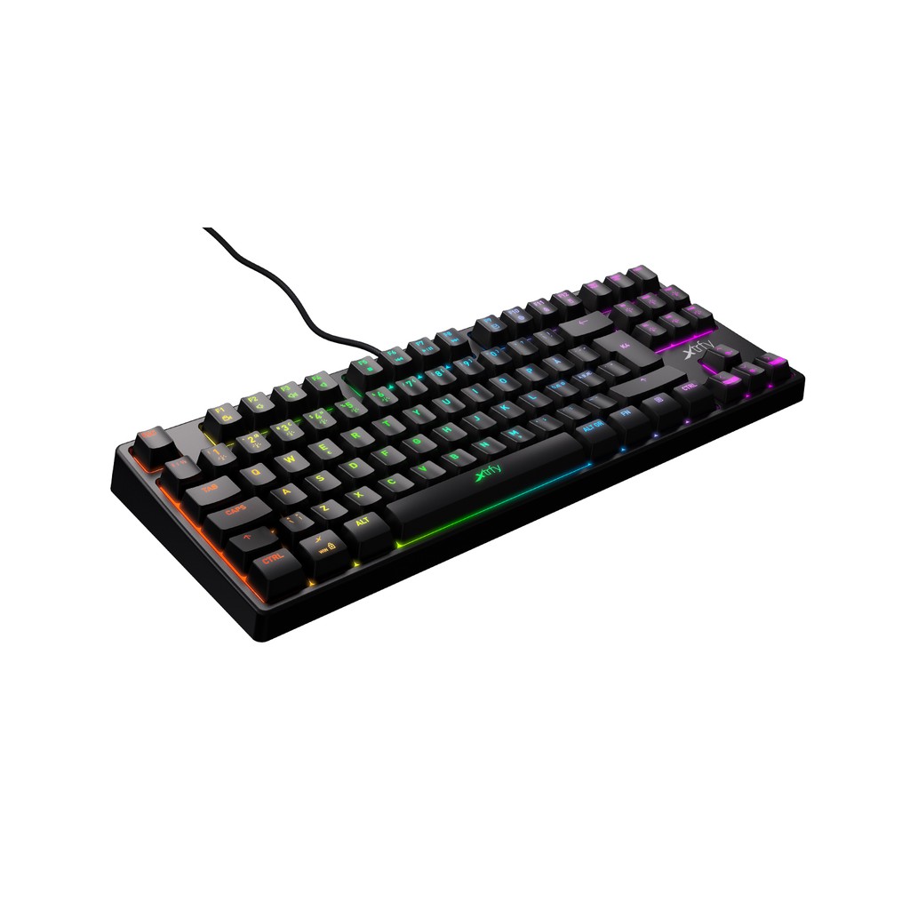 Xtrfy K4 RGB, Tenkeyless TKL Gaming keyboard, US/THAI 87 -Black คีย์บอร์ดเกมมิ่งคีย์ไทย/ อังกฤษ แบรน