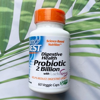 80% Sale!!!โปรไบโอติก 2 พันล้านตัว Digestive Health Probiotics 2 Billion with LactoSpore 60 Veggie Caps (Doctors Best®)