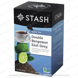 ชาดำ STASH Black Tea Double Bergamot Earl Grey 1 กล่อง 18 ซอง🍵 ชาอเมริการสแปลกใหม่✈