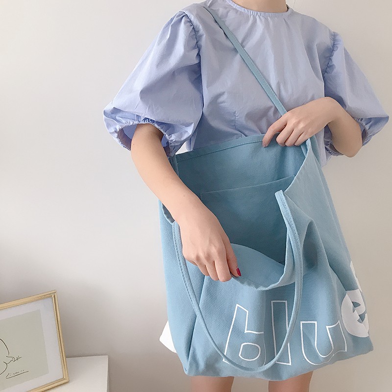 Beautymashopกระเป๋าbig big กระเป๋าผ้าแคนวาส กระเป๋าสะพาย ใบใหญ่คุ้มค่าสมราคา